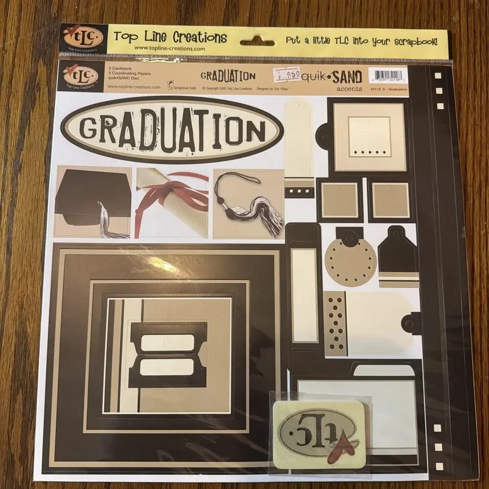 TLC Top Line Creations Celebrate Summer Grad Die Cut Scrapbook 12x12 Page 4 Kits